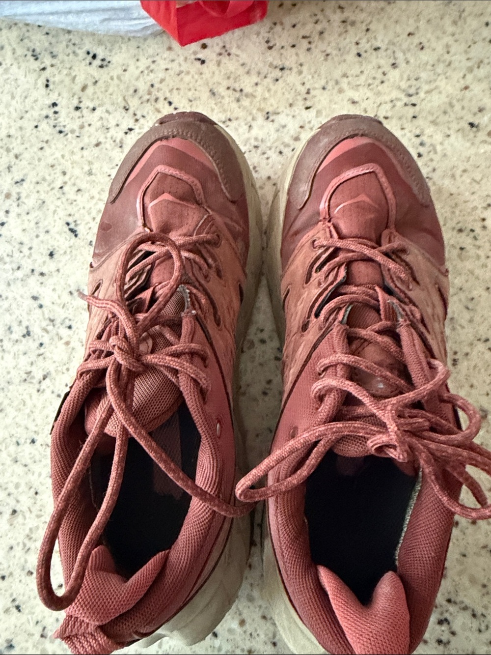 Hoka One One Rust/Salmon Hiking Shoes Size 8